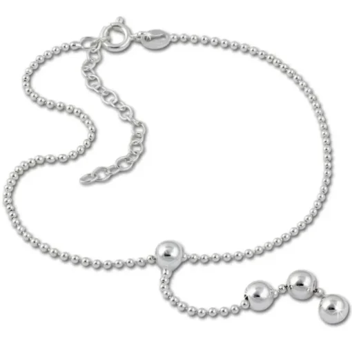 SilberDream Fußkette Kugel 25,5cm 925 Sterling Silber SDF2035