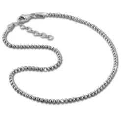 SilberDream Fußkette Kugeln 27cm diamantiert 925 Sterling Silber SDF2164J