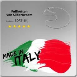 SilberDream Fußkette Kugeln 27cm diamantiert 925 Sterling Silber SDF2164J