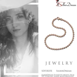 SilberDream Fußkette Moon 25cm 925 Sterling Silber rosévergoldet SDF3025E