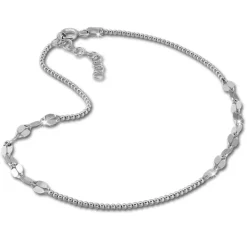 SilberDream Fußkette Plättchen 27cm 925 Sterling Silber SDF2184J