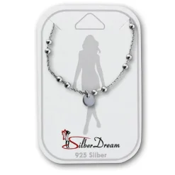 SilberDream Fußkette Plättchen 25cm 925 Sterling Silber SDF5235J