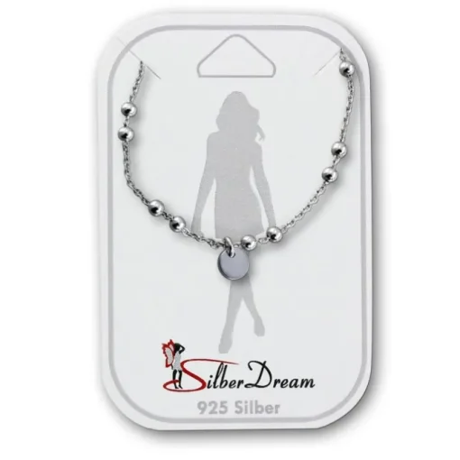 SilberDream Fußkette Plättchen 25cm 925 Sterling Silber SDF5235J