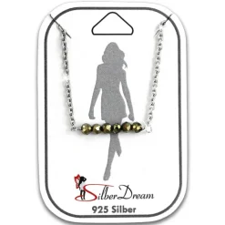 SilberDream Fußkette Pyrit Perlen geschliffen 25cm 925 Sterling Silber SDF5125K