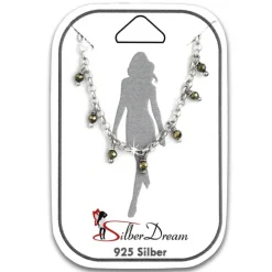 SilberDream Fußkette Pyrit Kugeln geschliffen 25cm 925 Sterling Silber SDF5135K
