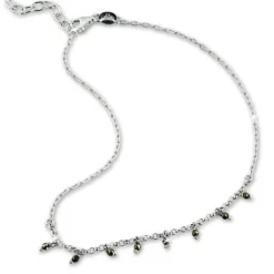SilberDream Fußkette Pyrit Kugeln geschliffen 25cm 925 Sterling Silber SDF5135K