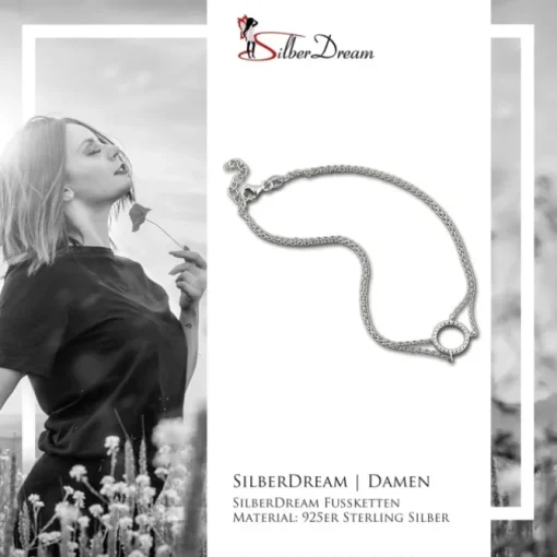 SilberDream Fußkette Ring 25cm 925 Sterling Silber SDF5065J