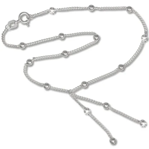SilberDream Fußkette Silber-Kugeln 25cm 925 Silber SDF013