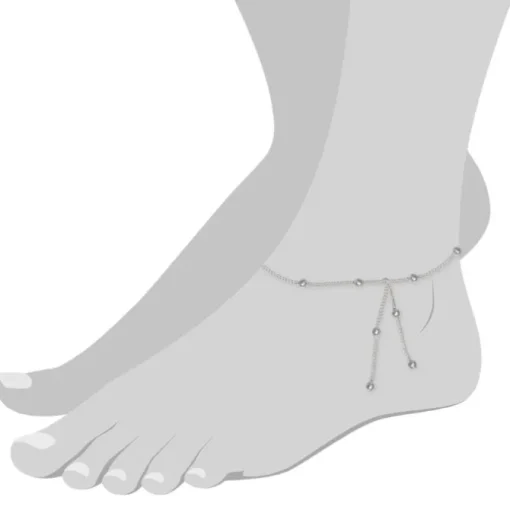 SilberDream Fußkette Silber-Kugeln 25cm 925 Silber SDF013