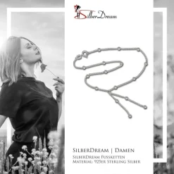 SilberDream Fußkette Silber-Kugeln 25cm 925 Silber SDF013