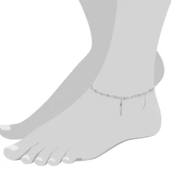 SilberDream Fußkette Singapur 25cm 925 Sterling Silber SDF014
