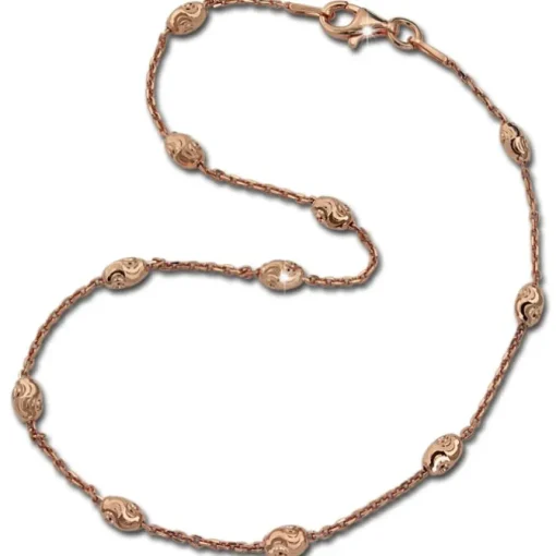 SilberDream Fußkette Typhoon 25cm 925 Sterling Silber rosévergoldet SDF3015E