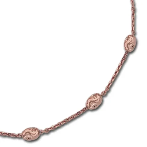 SilberDream Fußkette Typhoon 25cm 925 Sterling Silber rosévergoldet SDF3015E