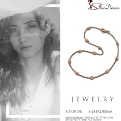 SilberDream Fußkette Typhoon 25cm 925 Sterling Silber rosévergoldet SDF3015E