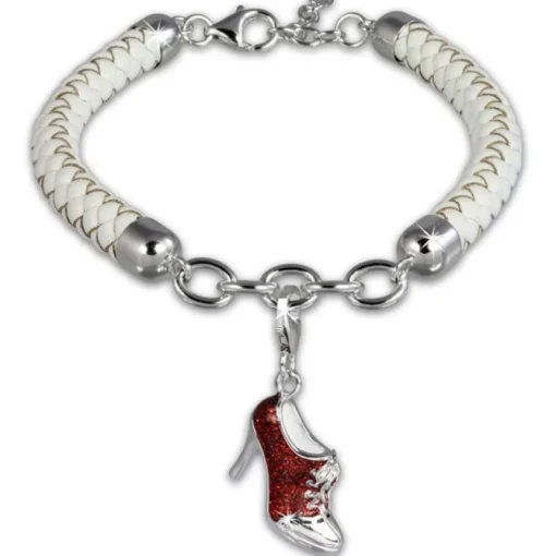 SilberDream Geschenkset Schuh Charm mit Lederarmband 925 Silber FCA153