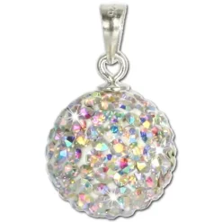 SilberDream Glitzer Anhänger Silber Zirkonias weiß GSH101