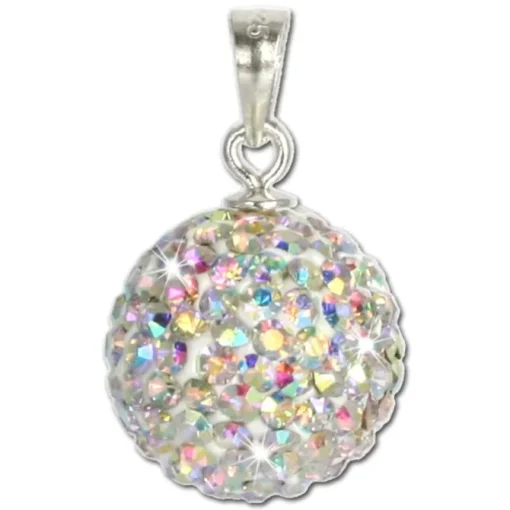 SilberDream Glitzer Anhänger Silber Zirkonias weiß GSH101