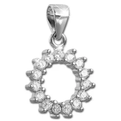 SilberDream Glitzer Anhänger Sonnenkranz Zirkonia weiß Damen 925 Silber GSH401W