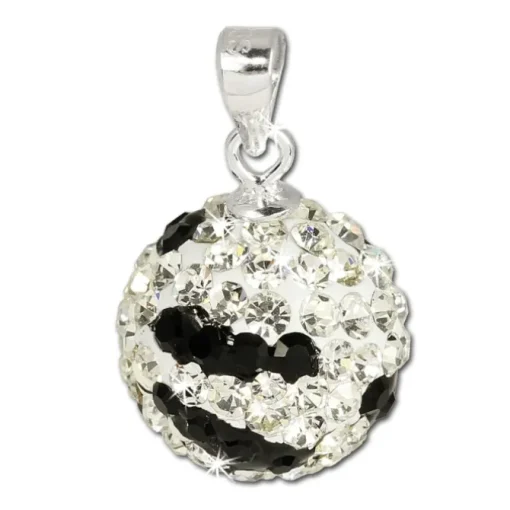 SilberDream Glitzer Anhänger Kugel Zirkonia Kristalle Silber GSH302