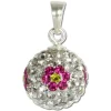 SilberDream Glitzer Anhänger 925 Zirkonias Blume GSH301