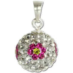 SilberDream Glitzer Anhänger 925 Zirkonias Blume GSH301