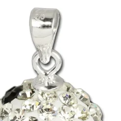 SilberDream Glitzer Anhänger Kugel Zirkonia Kristalle Silber GSH302