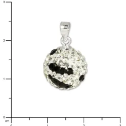 SilberDream Glitzer Anhänger Kugel Zirkonia Kristalle Silber GSH302