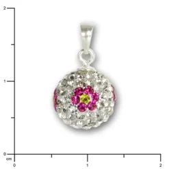 SilberDream Glitzer Anhänger 925 Zirkonias Blume GSH301