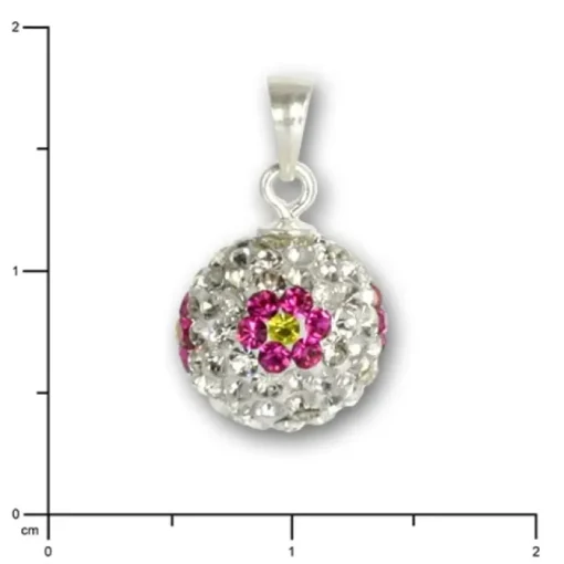 SilberDream Glitzer Anhänger 925 Zirkonias Blume GSH301