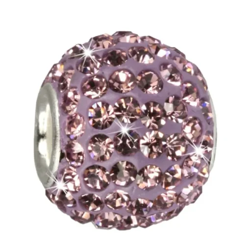 SilberDream Glitzer Bead Zirkonias flieder Shiny GSB203