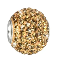 SilberDream Glitzer Bead Zirkonias bernstein Shiny GSB206