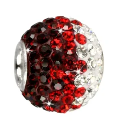 SilberDream Glitzer Bead Zirkonias Dark ICE Silber GSB007