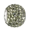 SilberDream Glitzer Bead Zirkonias grau Shiny GSB202