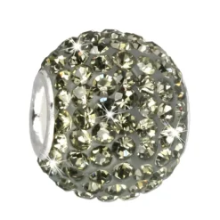 SilberDream Glitzer Bead Zirkonias grau Shiny GSB202