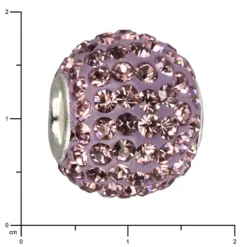 SilberDream Glitzer Bead Zirkonias flieder Shiny GSB203