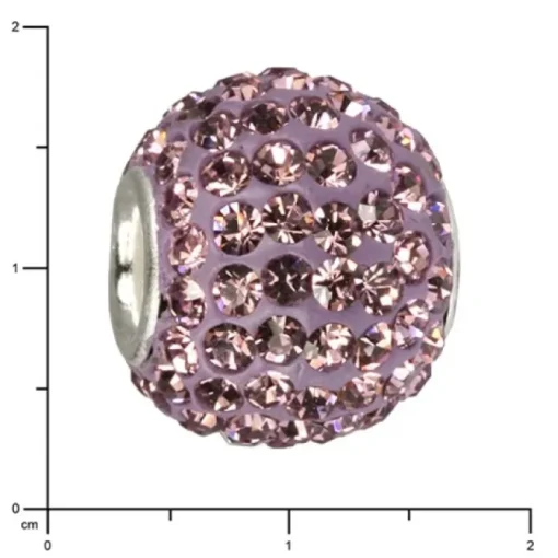 SilberDream Glitzer Bead Zirkonias flieder Shiny GSB203