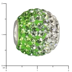SilberDream Glitzer Bead Zirkonias grün ICE 925 GSB008