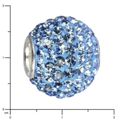 SilberDream Glitzer Bead Zirkonias blau Shiny GSB204