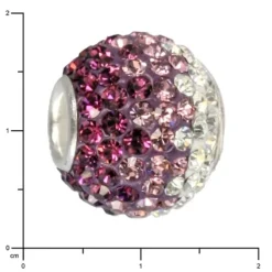 SilberDream Glitzer Bead Zirkonias lila ICE Silber GSB001