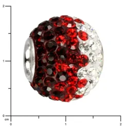 SilberDream Glitzer Bead Zirkonias Dark ICE Silber GSB007