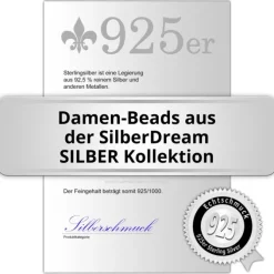 SilberDream Glitzer Bead Zirkonias flieder Shiny GSB203