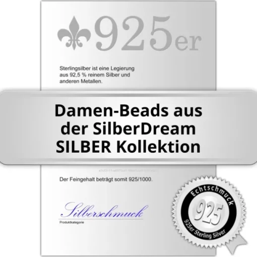SilberDream Glitzer Bead Zirkonias flieder Shiny GSB203