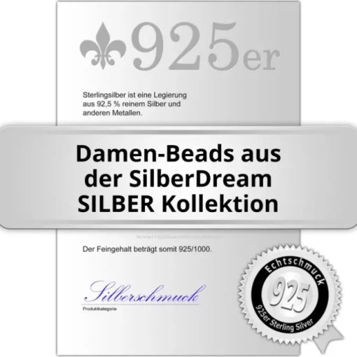 SilberDream Glitzer Bead Zirkonias lila ICE Silber GSB001