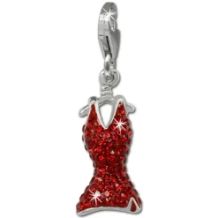 SilberDream Glitzer Charm Kleid rot Zirkonia Kristalle GSC520R