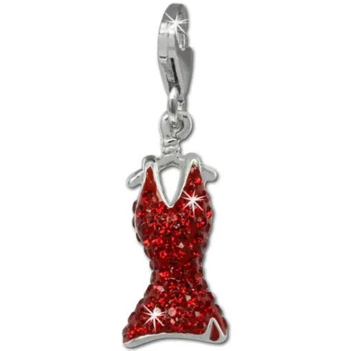 SilberDream Glitzer Charm Kleid rot Zirkonia Kristalle GSC520R