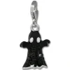 SilberDream Glitzer Charm Gespenst schwarz Zirkonia Kristalle GSC584S
