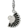 SilberDream Glitzer Charm Fächer schwarz Zirkonia Kristalle GSC525S