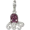 SilberDream Glitzer Charm Krake lila Zirkonia Kristalle 925 GSC517V