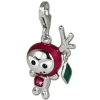 SilberDream Glitzer Charm SpaceBodo lila Zirkonia Kristall 925 GSC527V