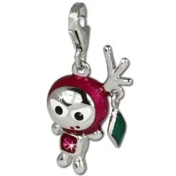 SilberDream Glitzer Charm SpaceBodo lila Zirkonia Kristall 925 GSC527V
